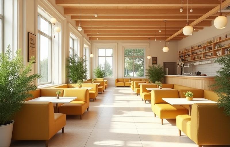 Interior view of Smoothie Infinity cafe showing seating area